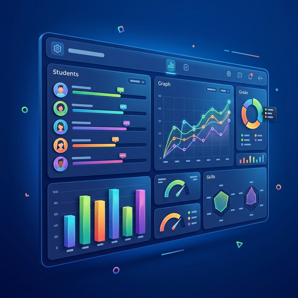 Progress Matrix Smart Teacher Dashboard Mockup
